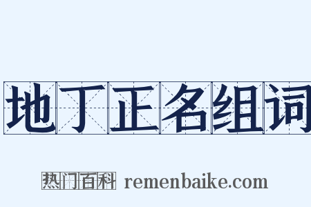 地丁正名组词是什么意思的图片